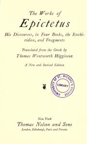 Cover of: The works of Epictetus by Epictetus, Epictetus