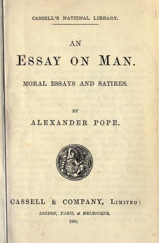 critical analysis of essay on man by alexander pope
