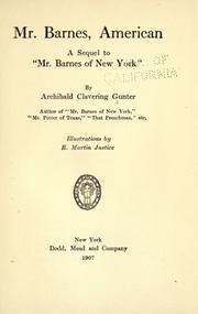 Cover of: Mr. Barnes, American by Archibald Clavering Gunter