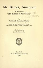 Cover of: Mr. Barnes, American by Archibald Clavering Gunter, Archibald Clavering Gunter