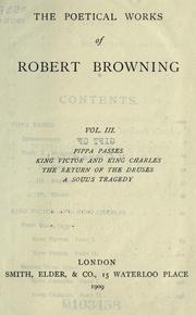 Cover of: The poetical works of Robert Browning. by Robert Browning