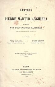 Cover of: Lettres de Pierre Martyr Anghiera relatives aux d©Øecouvertes maritimes des espagnols et des portugais. by Pietro Martire d' Anghiera
