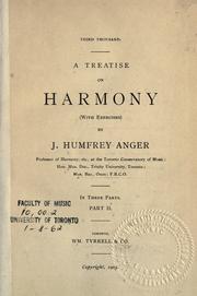 Cover of: A treatise on harmony, with exercises
