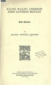 Cover of: Writings. by Oliver Wendell Holmes, Sr.