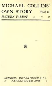 Cover of Michael Collins' own story