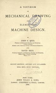 Cover of: A text-book of mechanical drawing and elementary machine design. by Reid, John S.