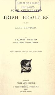 Cover of: Some celebrated Irish beauties of the last century by Frances A. Gerard