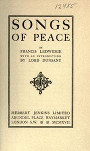 Cover of: Songs of peace