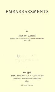 Cover of: Embarrassments by Henry James