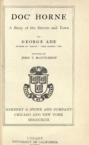 Cover of: Doc' Horne by George Ade, George Ade