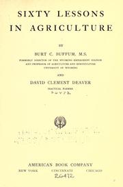Cover of: Sixty lessons in agriculture by B. C. Buffum