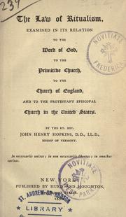 Cover of: The law of ritualism by John Henry Hopkins