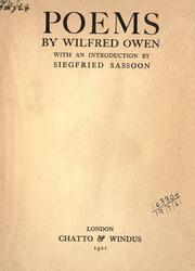 Cover of: Poems by Wilfred Owen