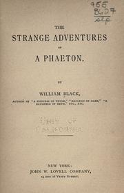 Cover of: The strange adventures of a phaeton by William Black