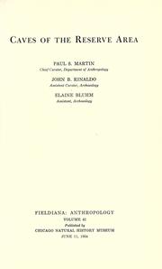 Cover of: Caves of the Reserve area by Martin, Paul S.