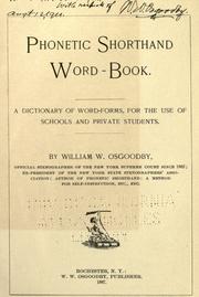 Phonetic shorthand word-book