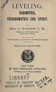 Cover of: Leveling: barometric, trigonometric and spirit.