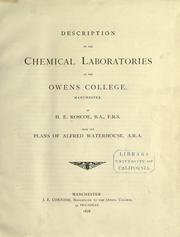 Cover of: Description of the chemical laboratories at the Owens college, Manchester.