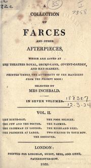 A collection of farces and other afterpieces by Mrs. Inchbald
