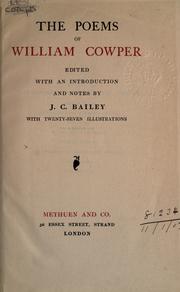 Cover of: Poems. by William Cowper