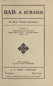Cover of: Bab: a sub-deb by Mary Roberts Rinehart