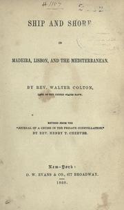 Cover of: Ship and shore by Walter Colton