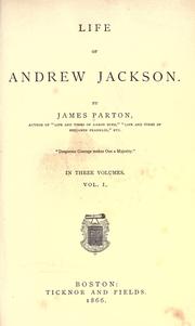 Cover of: Life of Andrew Jackson by James Parton