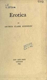 Cover of: Erotica. by Arthur Clark Kennedy