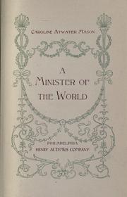 Cover of: A minister of the world