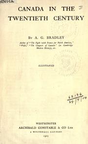 Cover of: Canada in the twentieth century. by A. G. Bradley