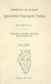 Cover of: Spraying apples for the plum-curculio by Stephen Alfred Forbes