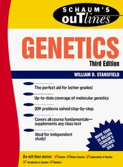 Cover of: Schaum's outline of theory and problems of genetics by William D. Stansfield