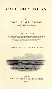 Cover of: Cape Cod folks by Sarah Pratt McLean Greene, Sarah Pratt McLean Greene