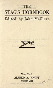 Cover of: The stag's hornbook by John Peebles McClure, John Peebles McClure