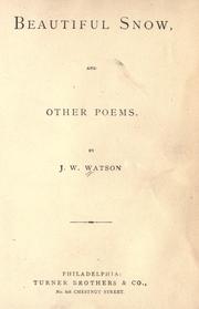 Cover of: Beautiful snow, and other poems