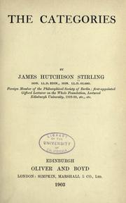 Cover of: The categories by James Hutchison Stirling
