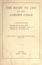 Cover of: The right to life of the unborn child