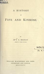 Cover of: A history of Fife and Kinross