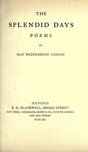 Cover of: The splendid days: poems