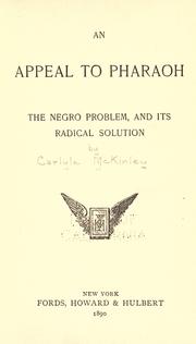 Cover of: An appeal to Pharaoh by Carlyle McKinley
