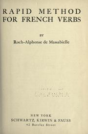 Cover of: Rapid method for French verbs