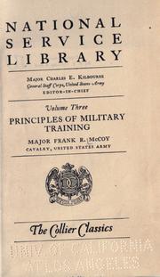 Cover of: Principles of military training
