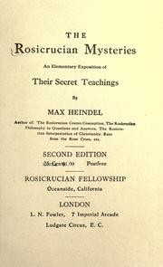 Cover of: The Rosicrucian mysteries by Heindel, Max