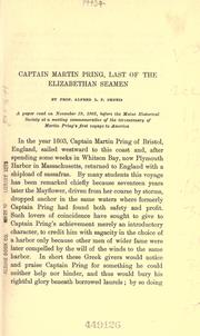 Cover of: Captain Martin Pring, last of the Elizabethan seamen