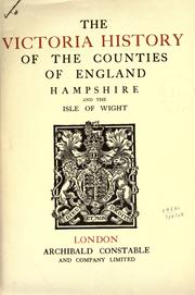 Cover of: A history of Hampshire and the Isle of Wight