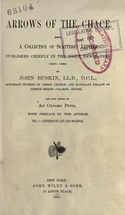Cover of: Arrows of the chace by John Ruskin