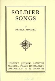 Cover of: Soldier songs