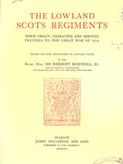 Cover of: The Lowland Scots regiments by Association of Lowland Scots