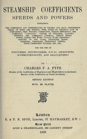Cover of: Steamship coefficients, speeds and powers by Charles Francis Alexander Fyfe