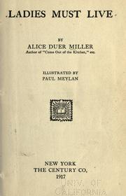 Cover of: Ladies must live by Alice Duer Miller